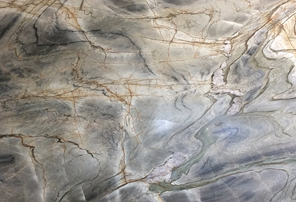 Metamarble Aqua Blue Silk Quartzite slab