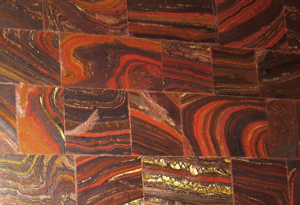 Metamarble Tiger Iron Semiprecious & Gemstone slab